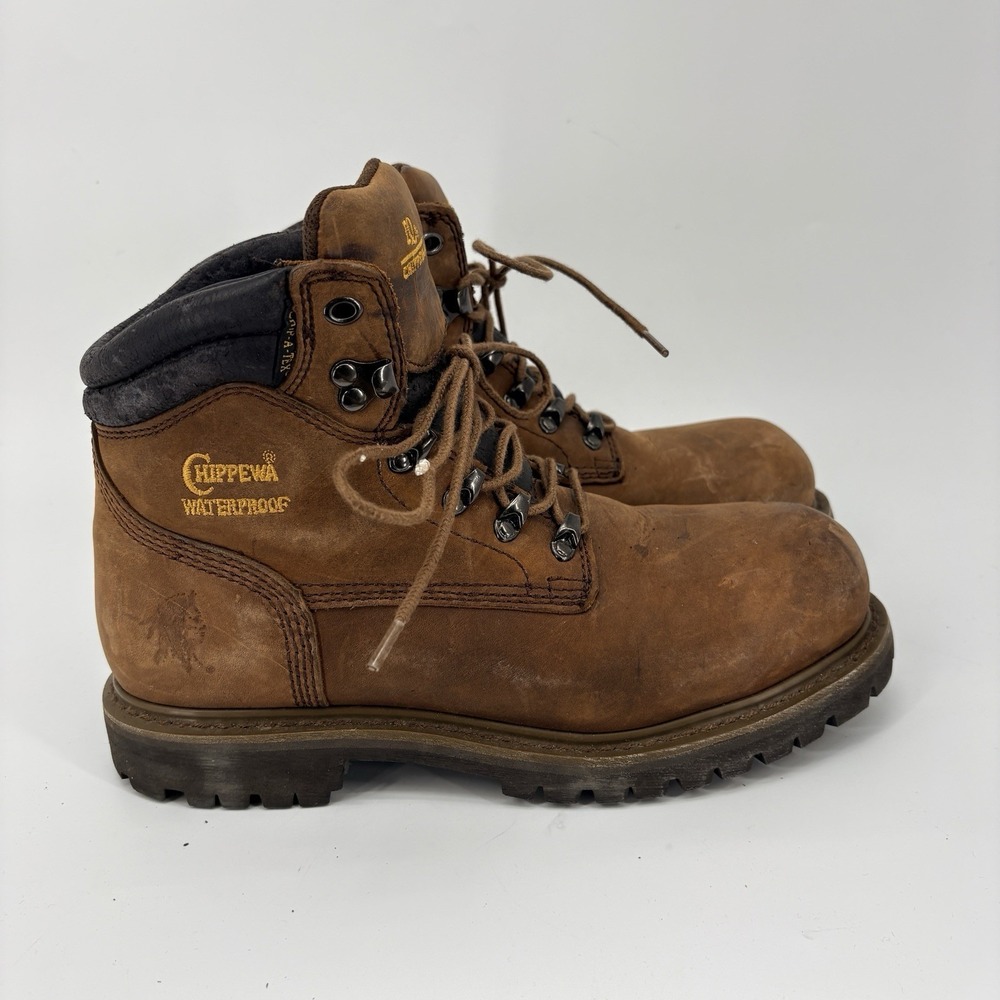 Chippewa Boots Mens 7.5 Brown Waterproof Birkhead